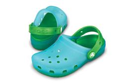 Translucendent Clog Kids - aqua/lime